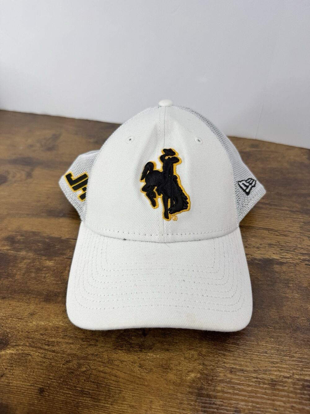 New Era JA17 Josh Allen Wyoming Cowboys 9FORTY White Mesh Snapback Hat OSFM